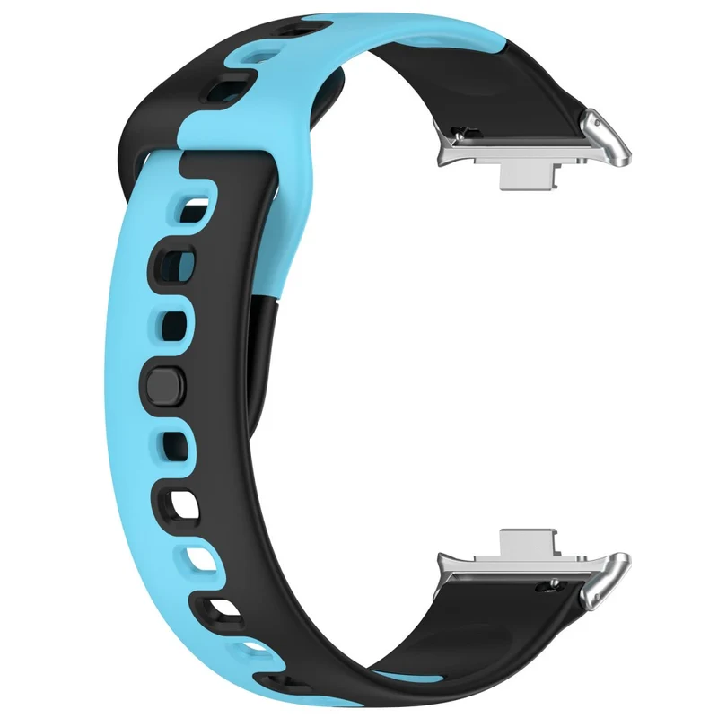 Xiaomi Smart Band 8 Pro / Redmi Watch 4 Silicone Watch Strap Double Color Replacement Watch Band - Black+White