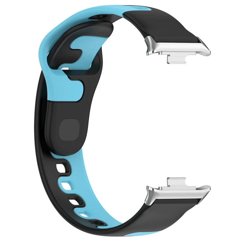 Xiaomi Smart Band 8 Pro / Redmi Watch 4 Silicone Watch Strap Double Color Replacement Watch Band - Black+White