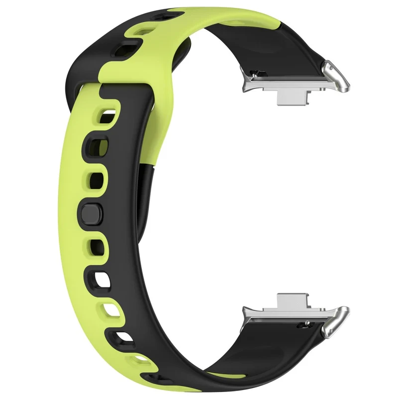 Xiaomi Smart Band 8 Pro / Redmi Watch 4 Silicone Watch Strap Double Color Replacement Watch Band - Black+White