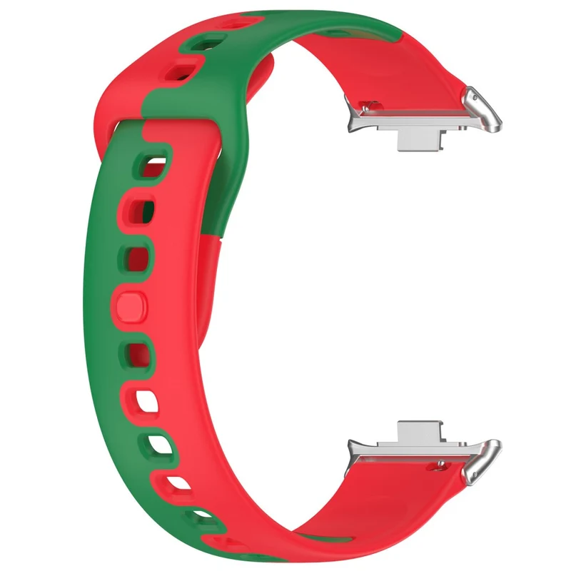 Xiaomi Smart Band 8 Pro / Redmi Watch 4 Silicone Watch Strap Double Color Replacement Watch Band - Black+White