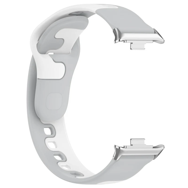 Xiaomi Smart Band 8 Pro / Redmi Watch 4 Silicone Watch Strap Double Color Replacement Watch Band - Black+White