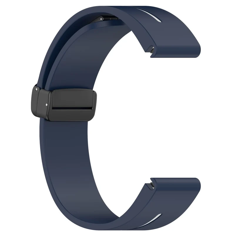 Garmin Fenix 7S / 6S / 5S Magnetic Strap Black Buckle Dual Color 20mm Silicone Watch Band - Black / White