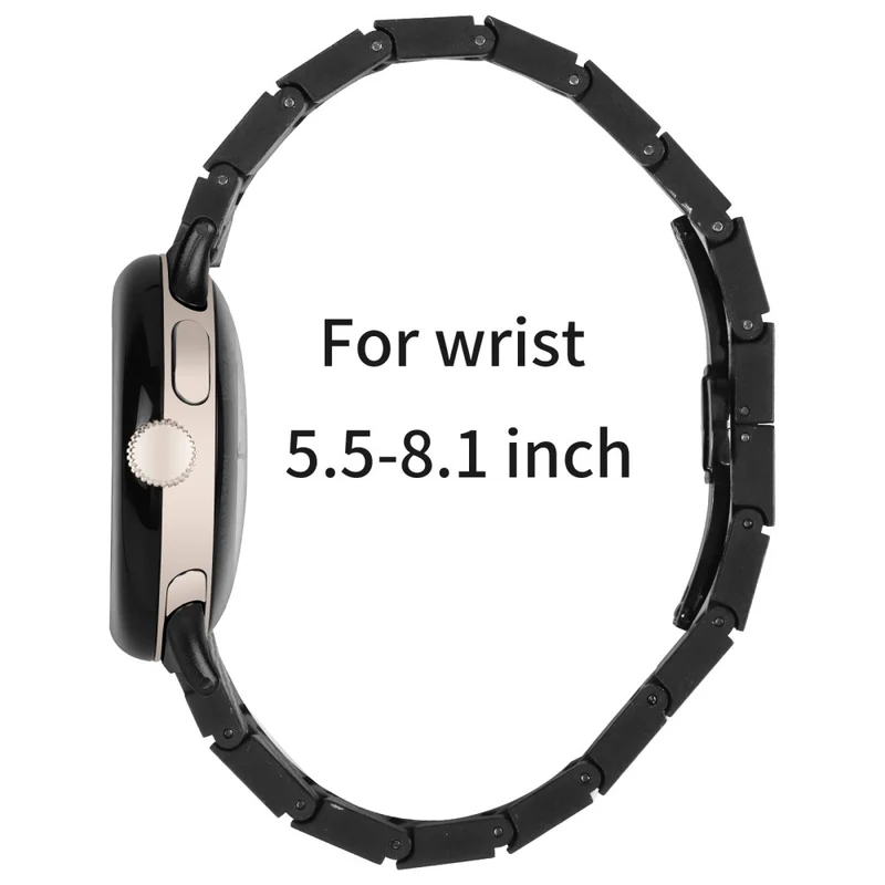 Google Pixel Watch / Pixel Watch 2 Watch Band with Connector Carbon Fiber Texture Metal Watch Strap