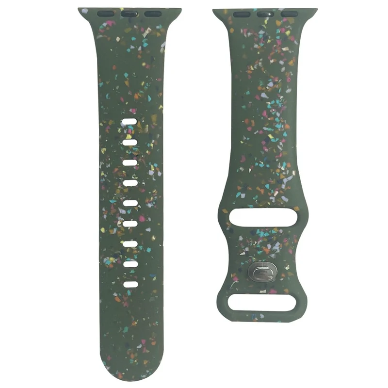 Pattern Band Apple Watch Universal 49mm/45mm/42mm Silicone Watch Strap - Blue Grey