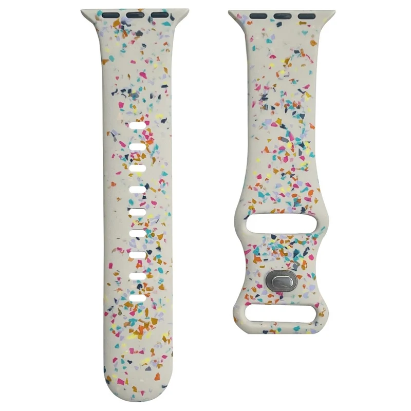Pattern Band Apple Watch Universal 49mm/45mm/42mm Silicone Watch Strap - Blue Grey
