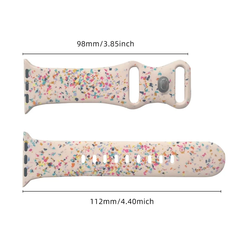 Pattern Band Apple Watch Universal 49mm/45mm/42mm Silicone Watch Strap - Blue Grey