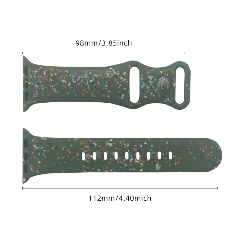 Pattern Band Apple Watch Universal 49mm/45mm/42mm Silicone Watch Strap - Blue Grey