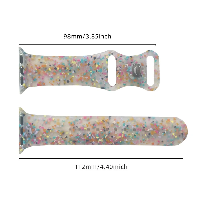 Pattern Band Apple Watch Universal 49mm/45mm/42mm Silicone Watch Strap - Blue Grey