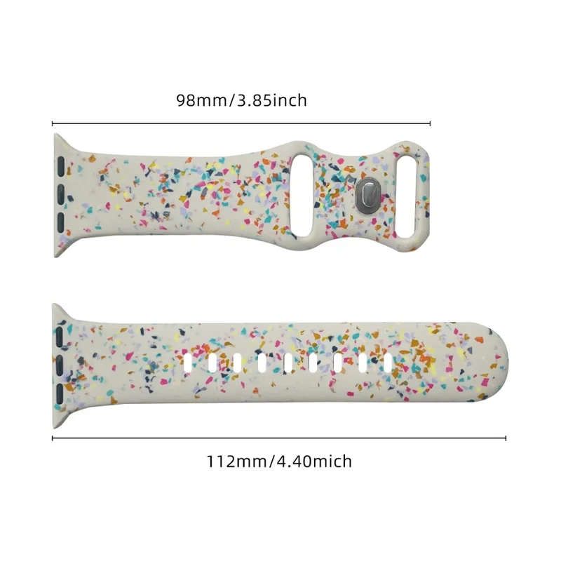 Pattern Band Apple Watch Universal 49mm/45mm/42mm Silicone Watch Strap - Blue Grey