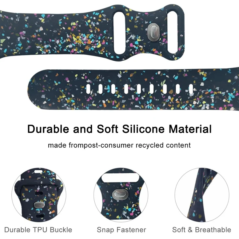 Pattern Band Apple Watch Universal 49mm/45mm/42mm Silicone Watch Strap - Blue Grey