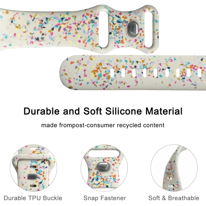 Pattern Band Apple Watch Universal 49mm/45mm/42mm Silicone Watch Strap - Blue Grey