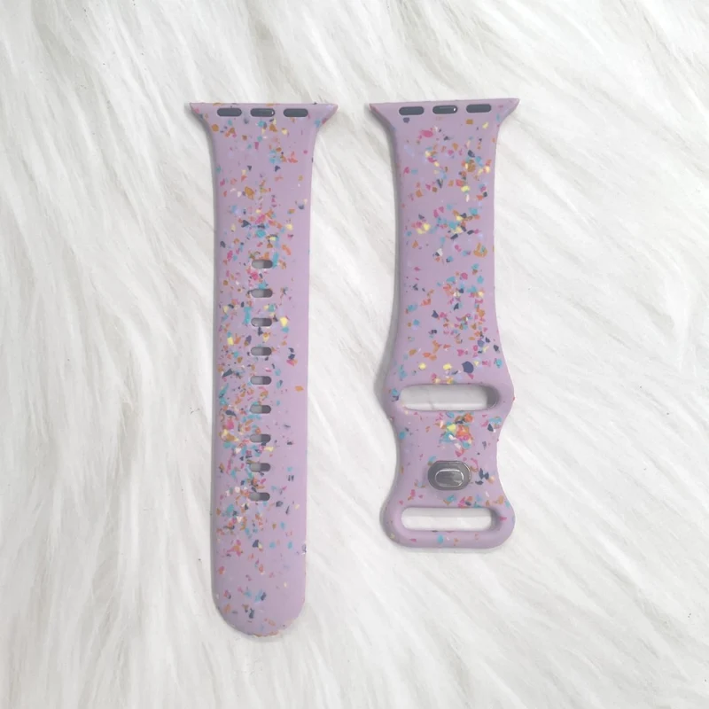 Pattern Band Apple Watch Universal 49mm/45mm/42mm Silicone Watch Strap - Blue Grey