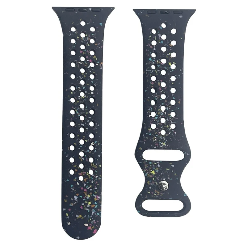 Silicone Band Apple Watch Universal 49mm/45mm/42mm Pattern Watch Strap - Blue Grey