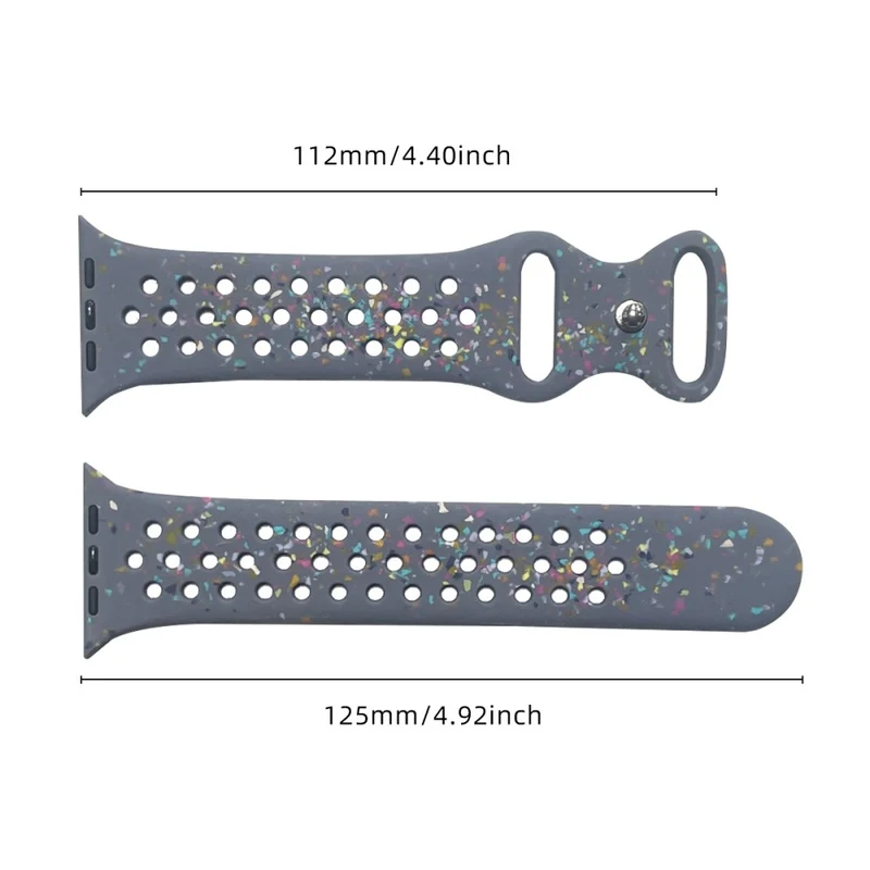 Silicone Band Apple Watch Universal 49mm/45mm/42mm Pattern Watch Strap - Blue Grey