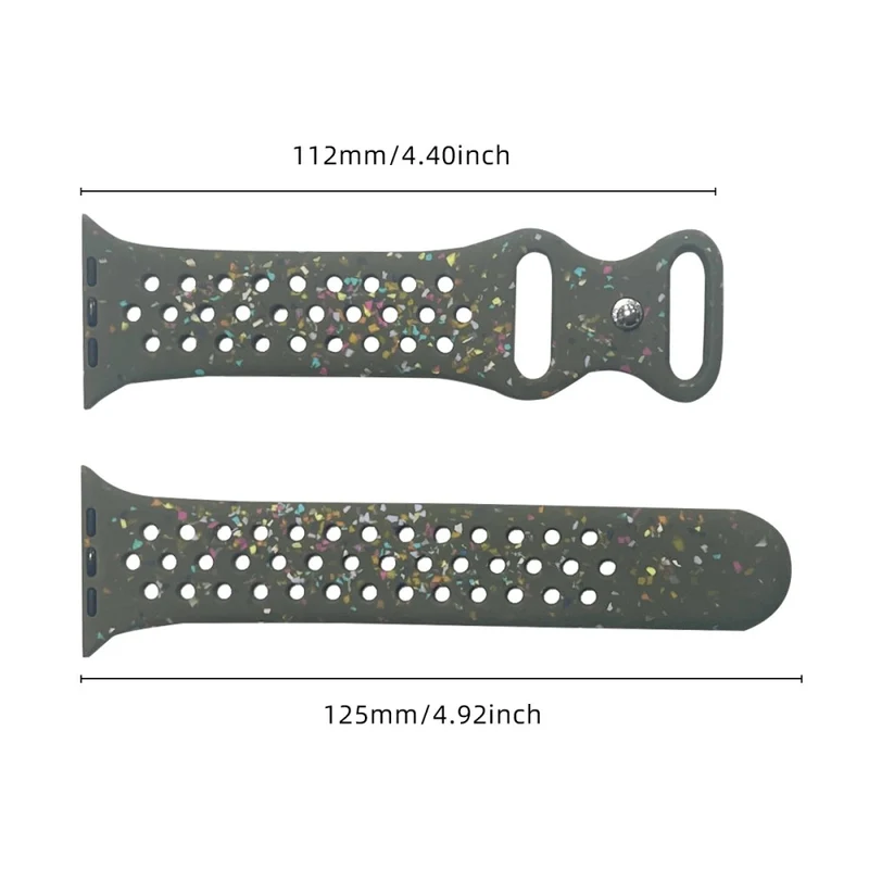 Silicone Band Apple Watch Universal 49mm/45mm/42mm Pattern Watch Strap - Blue Grey