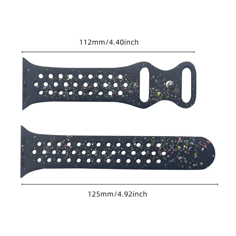 Silicone Band Apple Watch Universal 49mm/45mm/42mm Pattern Watch Strap - Blue Grey