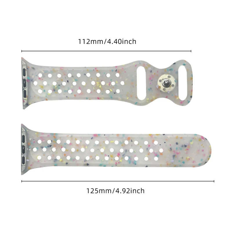 Silicone Band Apple Watch Universal 49mm/45mm/42mm Pattern Watch Strap - Blue Grey