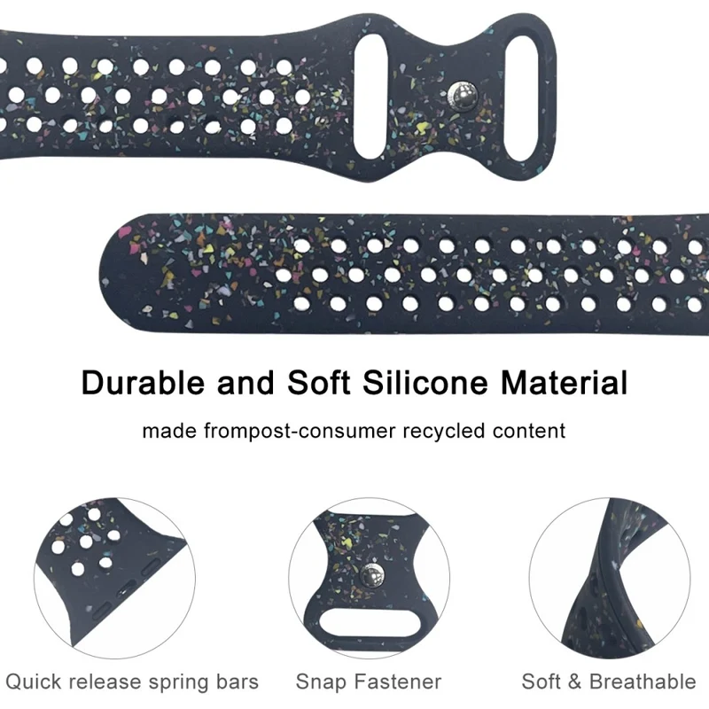 Silicone Band Apple Watch Universal 49mm/45mm/42mm Pattern Watch Strap - Blue Grey