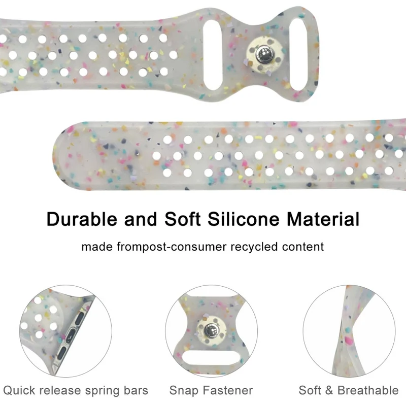 Silicone Band Apple Watch Universal 49mm/45mm/42mm Pattern Watch Strap - Blue Grey