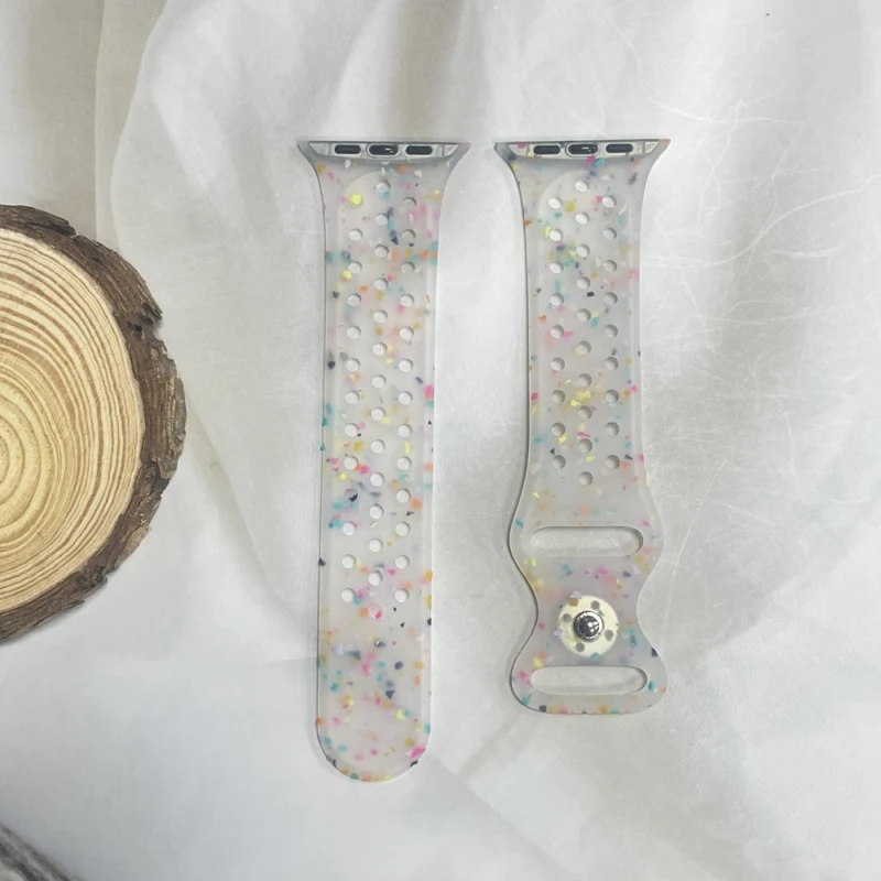 Silicone Band Apple Watch Universal 49mm/45mm/42mm Pattern Watch Strap - Blue Grey