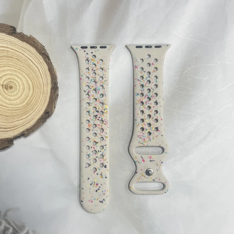 Silicone Band Apple Watch Universal 49mm/45mm/42mm Pattern Watch Strap - Blue Grey
