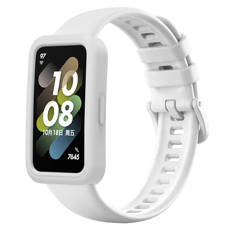 Wrist Strap Huawei Band 8 Silicone Sport Watch Band with Protective Cover