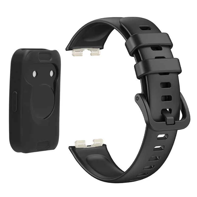 Wrist Strap Huawei Band 8 Silicone Sport Watch Band with Protective Cover