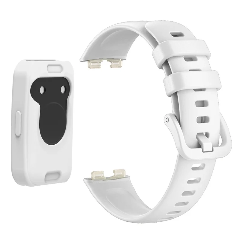 Wrist Strap Huawei Band 8 Silicone Sport Watch Band with Protective Cover