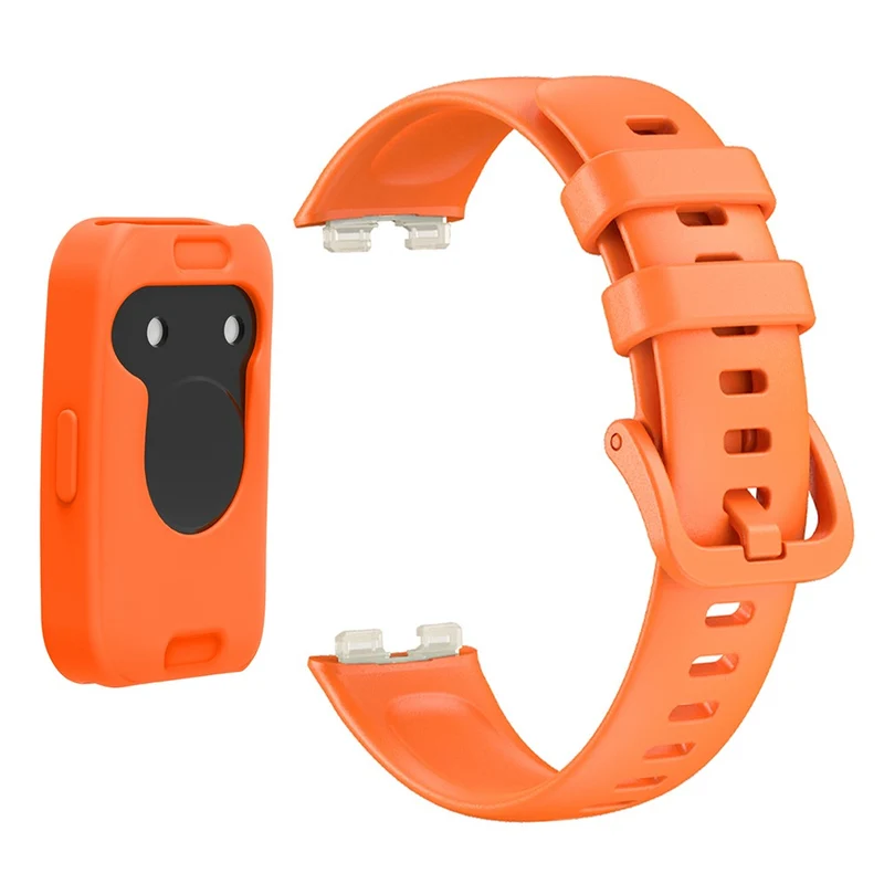 Wrist Strap Huawei Band 8 Silicone Sport Watch Band with Protective Cover
