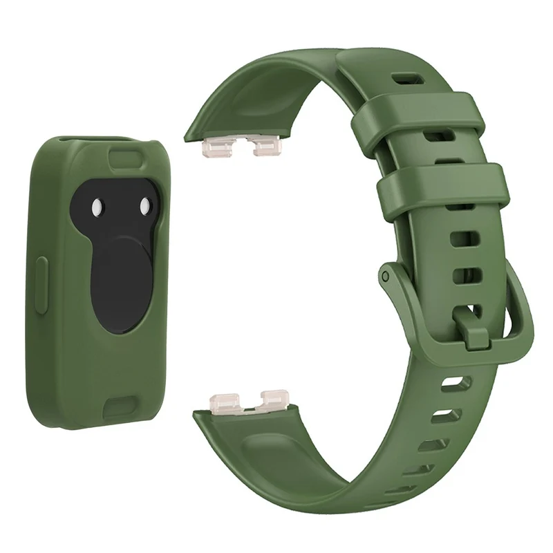 Wrist Strap Huawei Band 8 Silicone Sport Watch Band with Protective Cover