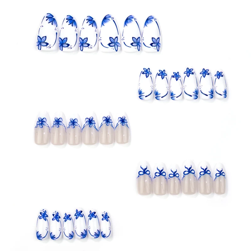 Manuelles, florales Drucknagel-Set