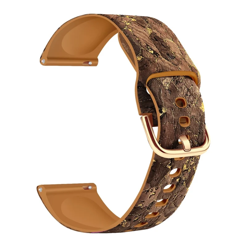 20mm Watch Band Samsung Galaxy Watch6 Classic 43mm 47mm / Watch6 40mm 44mm Genuine Tree LeatherandTPE Strap - Style A
