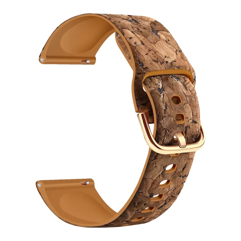 20mm Watch Band Samsung Galaxy Watch6 Classic 43mm 47mm / Watch6 40mm 44mm Genuine Tree LeatherandTPE Strap - Style A