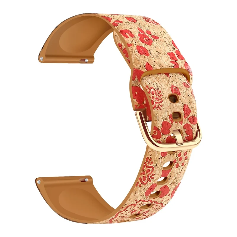 20mm Watch Band Samsung Galaxy Watch6 Classic 43mm 47mm / Watch6 40mm 44mm Genuine Tree LeatherandTPE Strap - Style A