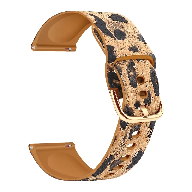 20mm Watch Band Samsung Galaxy Watch6 Classic 43mm 47mm / Watch6 40mm 44mm Genuine Tree LeatherandTPE Strap - Style A