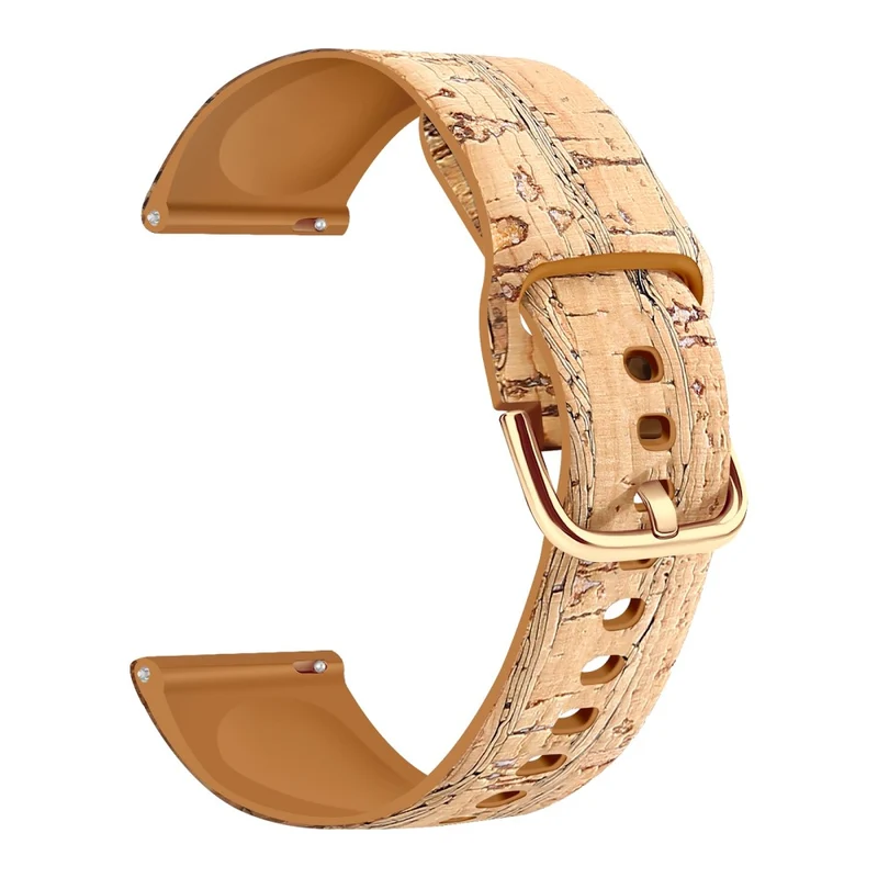 20mm Watch Band Samsung Galaxy Watch6 Classic 43mm 47mm / Watch6 40mm 44mm Genuine Tree LeatherandTPE Strap - Style A
