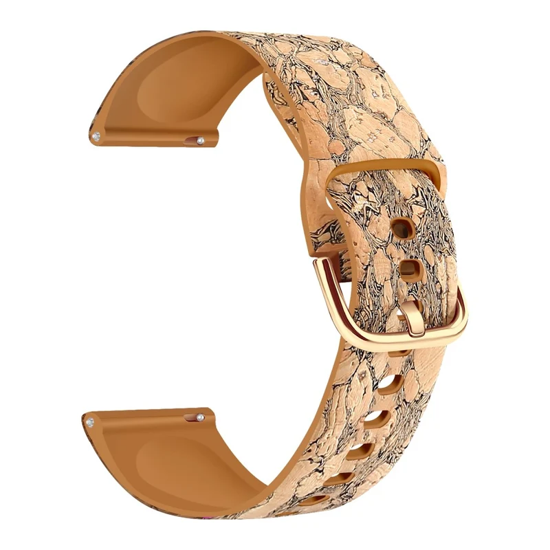20mm Watch Band Samsung Galaxy Watch6 Classic 43mm 47mm / Watch6 40mm 44mm Genuine Tree LeatherandTPE Strap - Style A