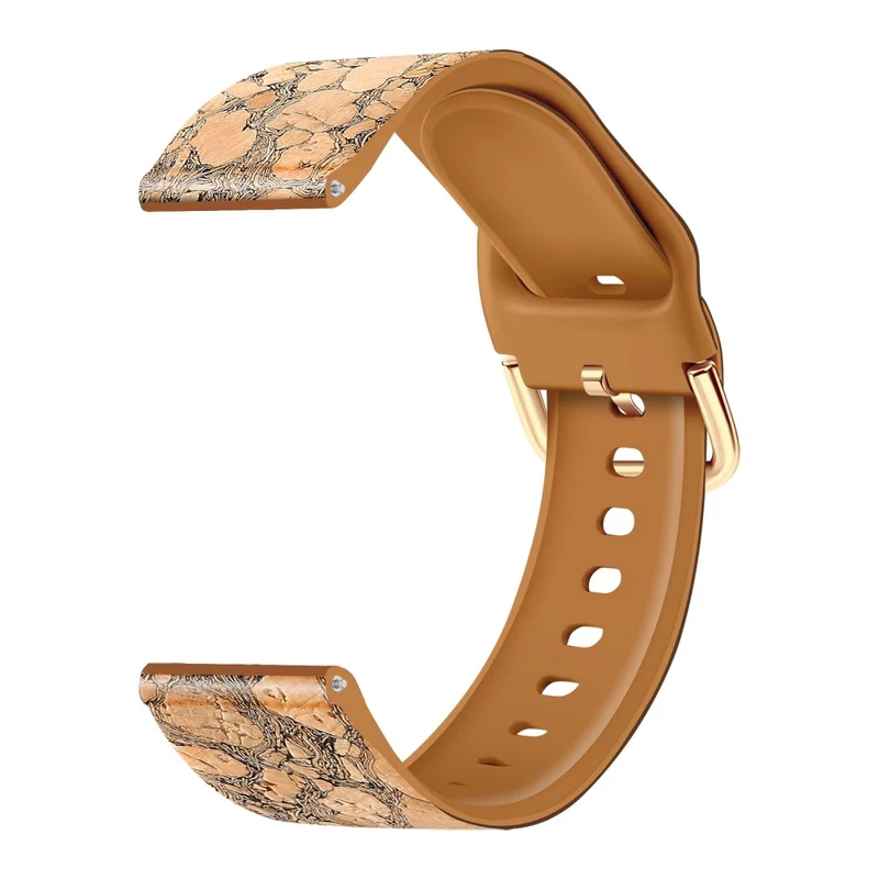 20mm Watch Band Samsung Galaxy Watch6 Classic 43mm 47mm / Watch6 40mm 44mm Genuine Tree LeatherandTPE Strap - Style A