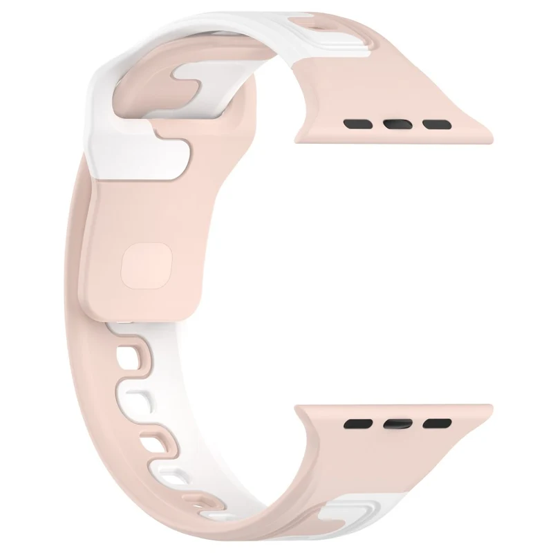Watch Strap Apple Watch Series 9 8 7 41mm / SE (2023) SE (2022) SE Series 6 5 4 40mm / Series 3 2 1 38mm Dual-color Silicone Band - Black / Red