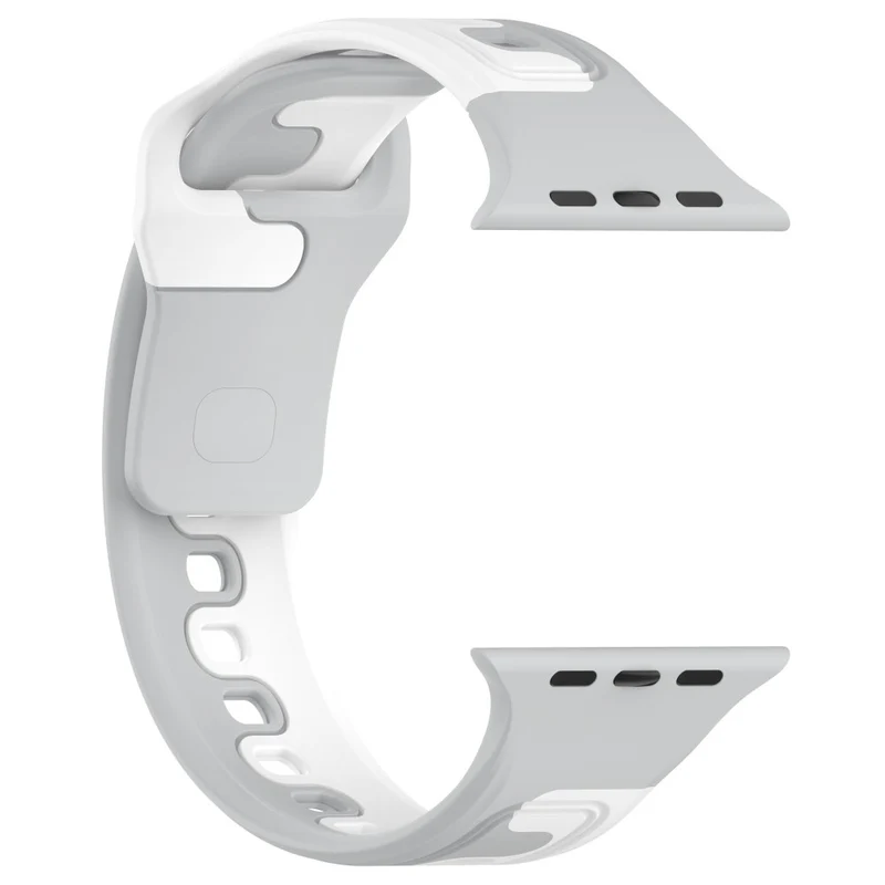 Watch Strap Apple Watch Series 9 8 7 41mm / SE (2023) SE (2022) SE Series 6 5 4 40mm / Series 3 2 1 38mm Dual-color Silicone Band - Black / Red