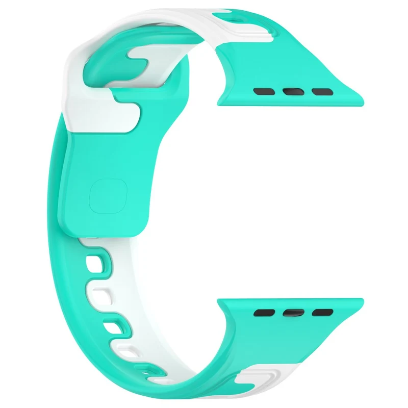 Watch Strap Apple Watch Series 9 8 7 41mm / SE (2023) SE (2022) SE Series 6 5 4 40mm / Series 3 2 1 38mm Dual-color Silicone Band - Black / Red