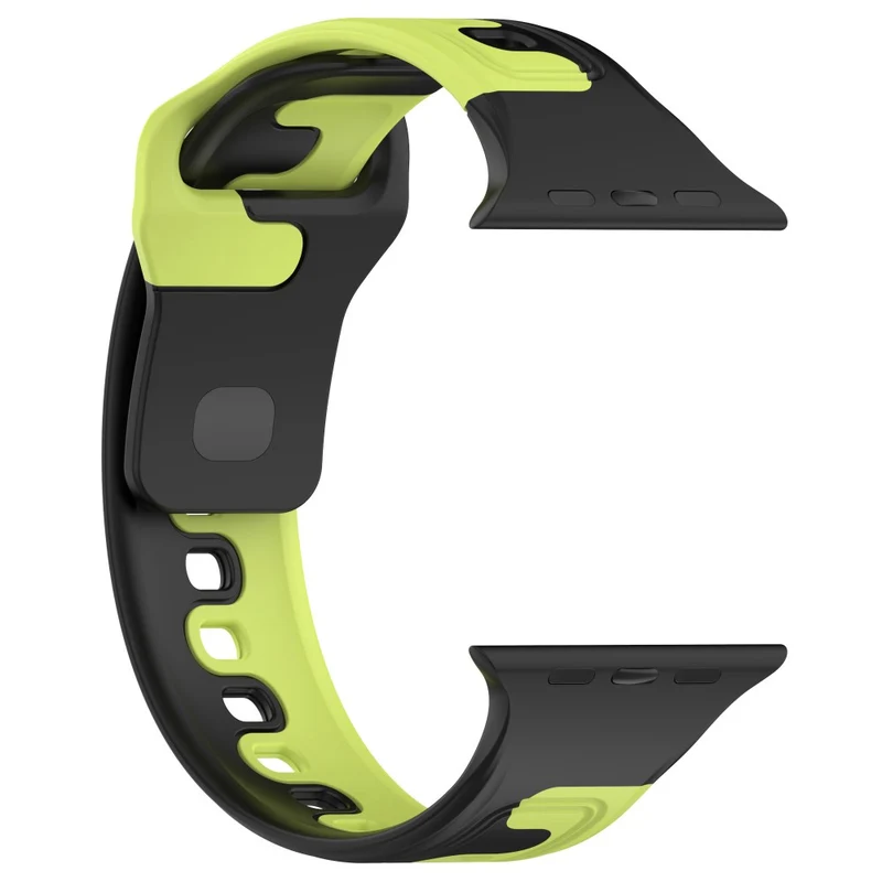 Watch Band Apple Watch Universal 49mm/45mm/44mm/42mm Dual-color Silicone Strap - Black / Red