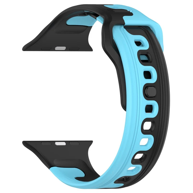 Watch Band Apple Watch Universal 49mm/45mm/44mm/42mm Dual-color Silicone Strap - Black / Red