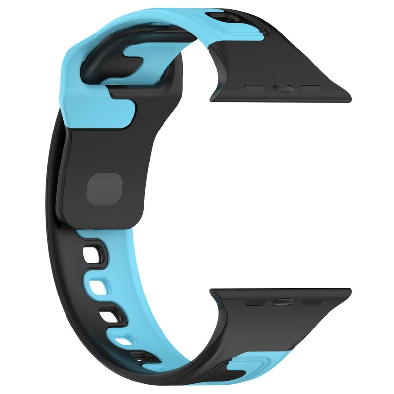 Watch Band Apple Watch Universal 49mm/45mm/44mm/42mm Dual-color Silicone Strap - Black / Red
