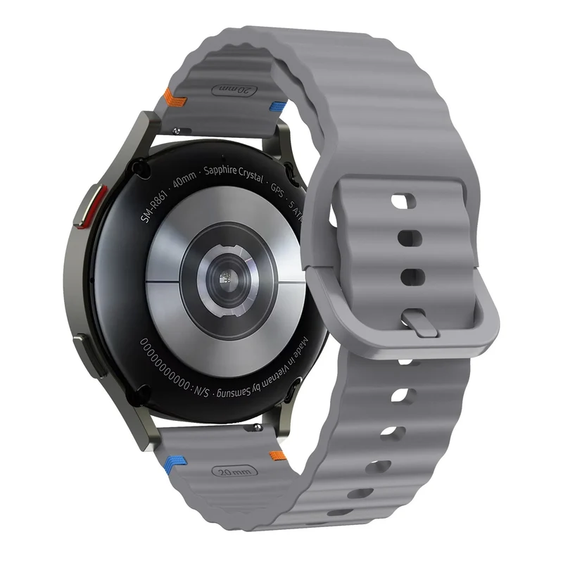 Amazfit Bip Max Wave Silikonarmband (Dunkelgrau)