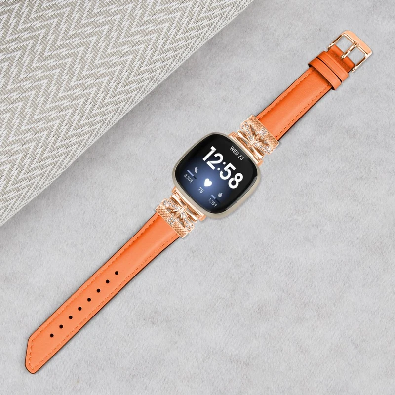 Fitbit Versa 3 / 4 / Sense / Sense 2 Rose Gold Buckle Watch Strap Butterfly Connector Wrist Band
