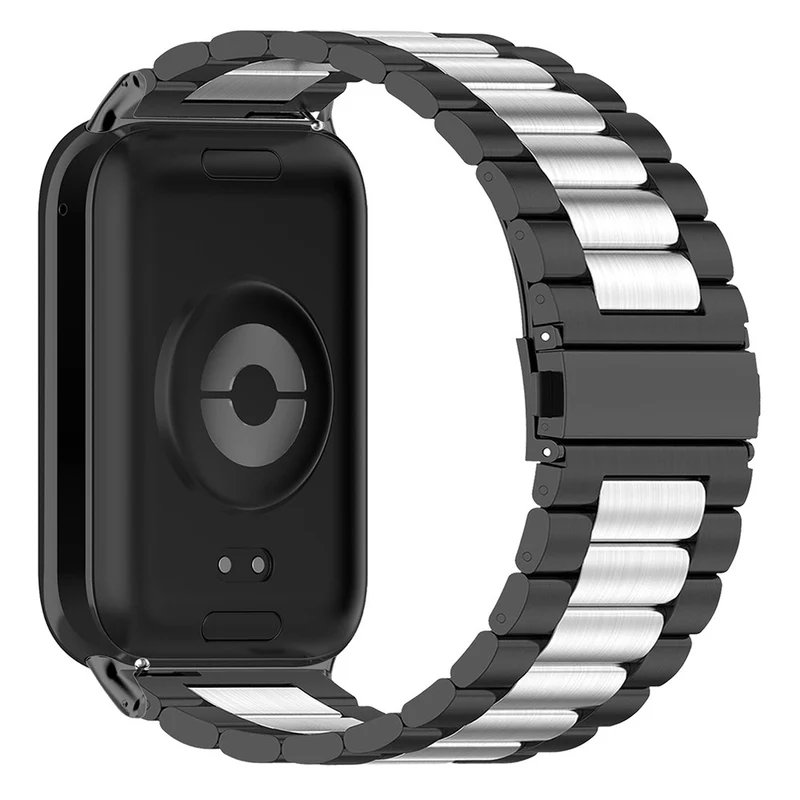 Stainless Steel Watch Band Xiaomi Smart Band 8 Pro Watch Strap with Tool Spring Bar - Black / Silver / Black