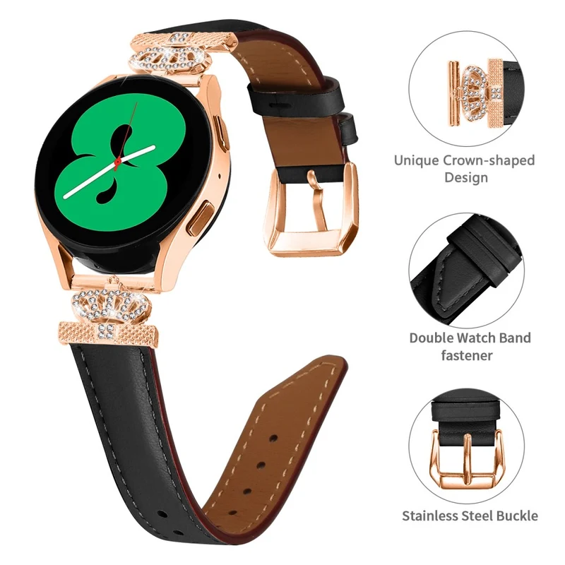 Samsung Galaxy Watch3 41mm / Watch 5 40mm / 44mm Watch Band Rose Gold Buckle 20mm Watch Strap