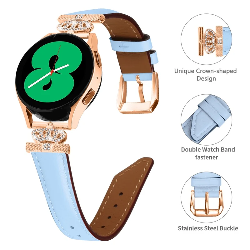 Samsung Galaxy Watch3 41mm / Watch 5 40mm / 44mm Watch Band Rose Gold Buckle 20mm Watch Strap