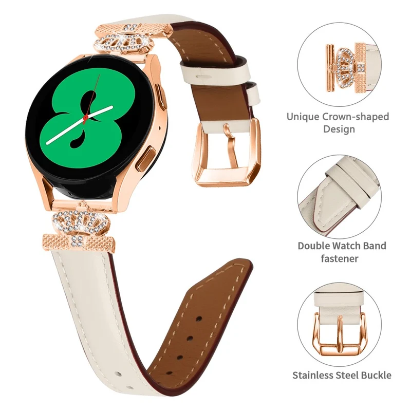 Samsung Galaxy Watch3 41mm / Watch 5 40mm / 44mm Watch Band Rose Gold Buckle 20mm Watch Strap